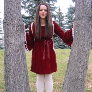 Vintage 1960s Crushed Velvet Baby Doll Dress